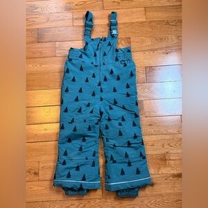 Hanna Anderson Blue/Green Tree Snowpants NWOT